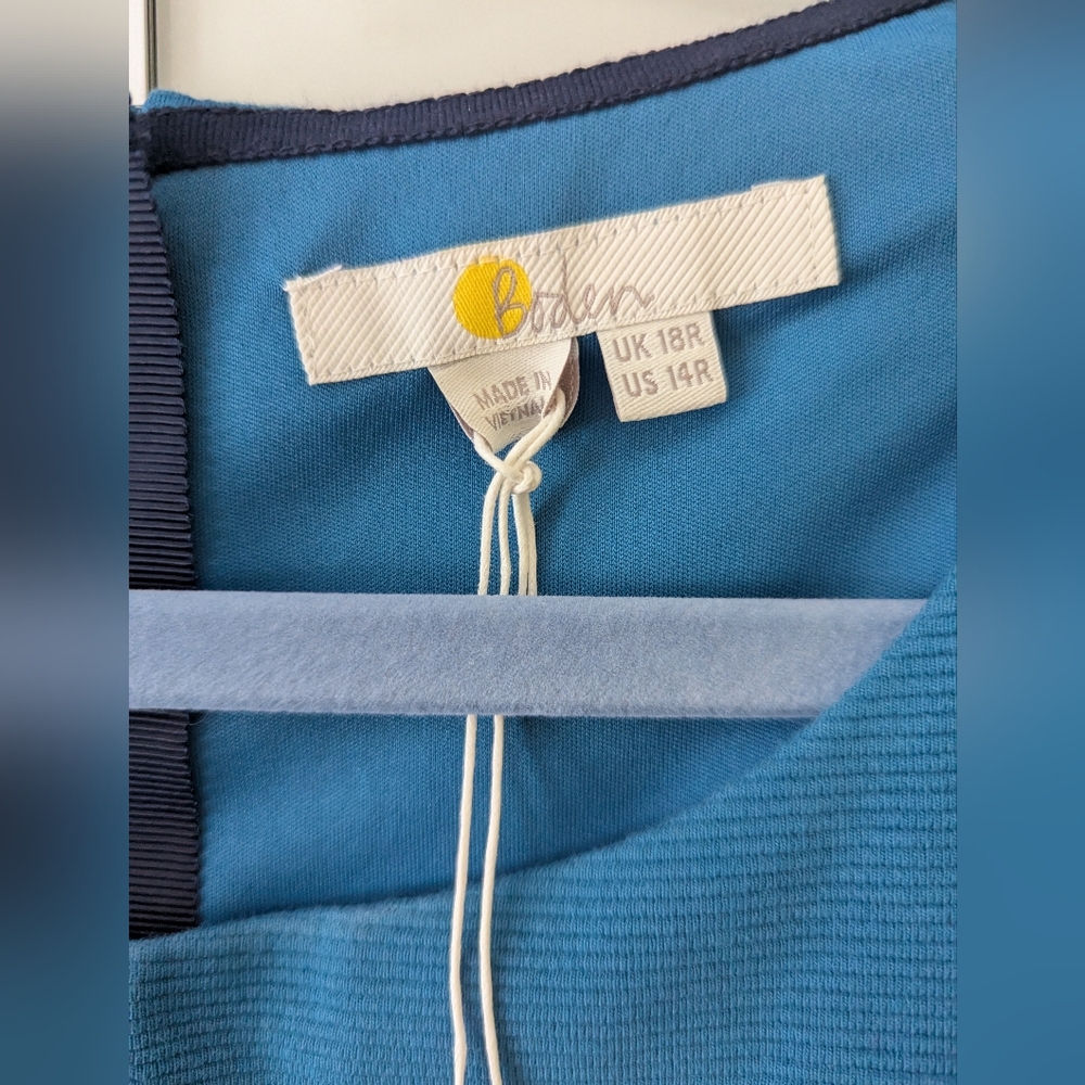 Boden Laura Ottoman Teal Dress 14 - Picture 6 of 10